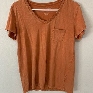 Casual orange women’s v-neck tshirt